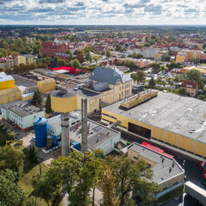 Braniewo, browar braniewski. EU, PL, Warm-Maz. Lotnicze.